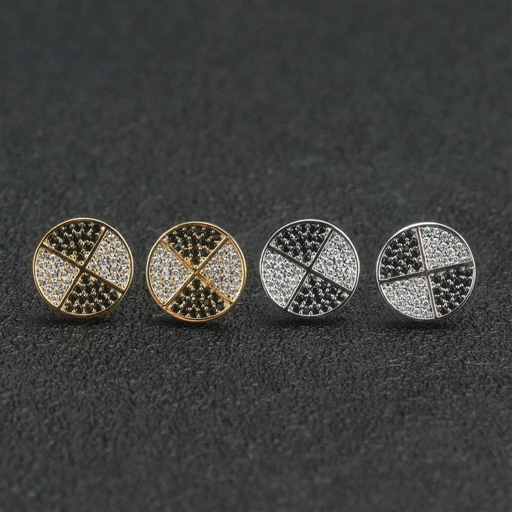 11MM VVS ROUND TWO TONE MOISSANITE EARRINGS