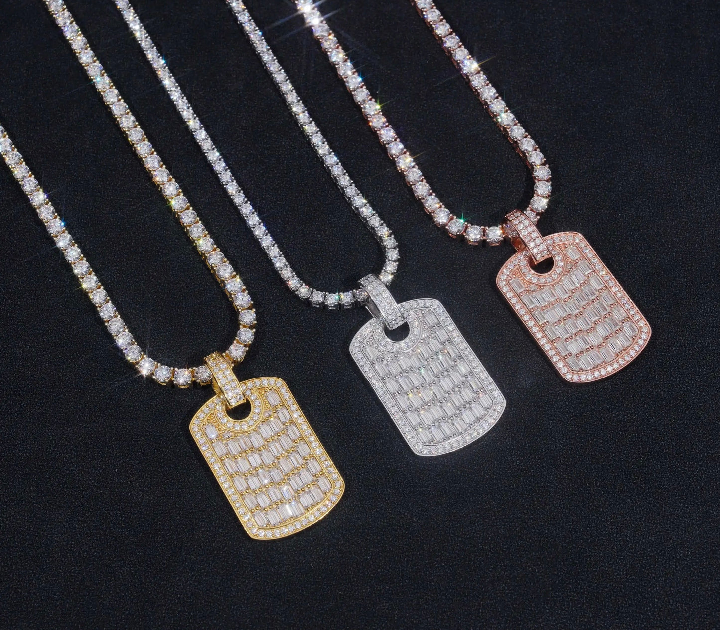 VVS MOISSANITE TAG CHARMS PENDANT
