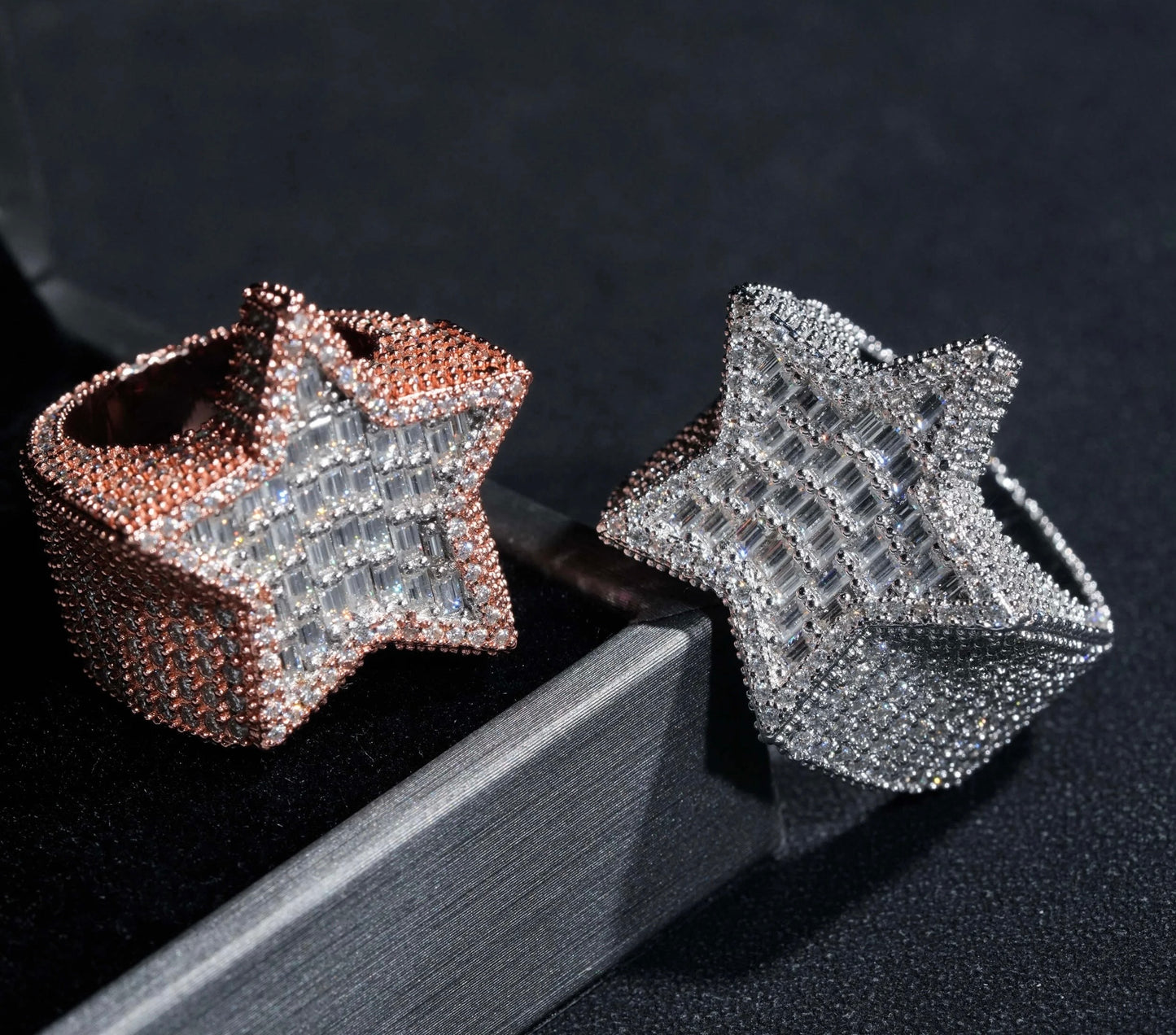 VVS CLARITY BAGUETTE STAR RING