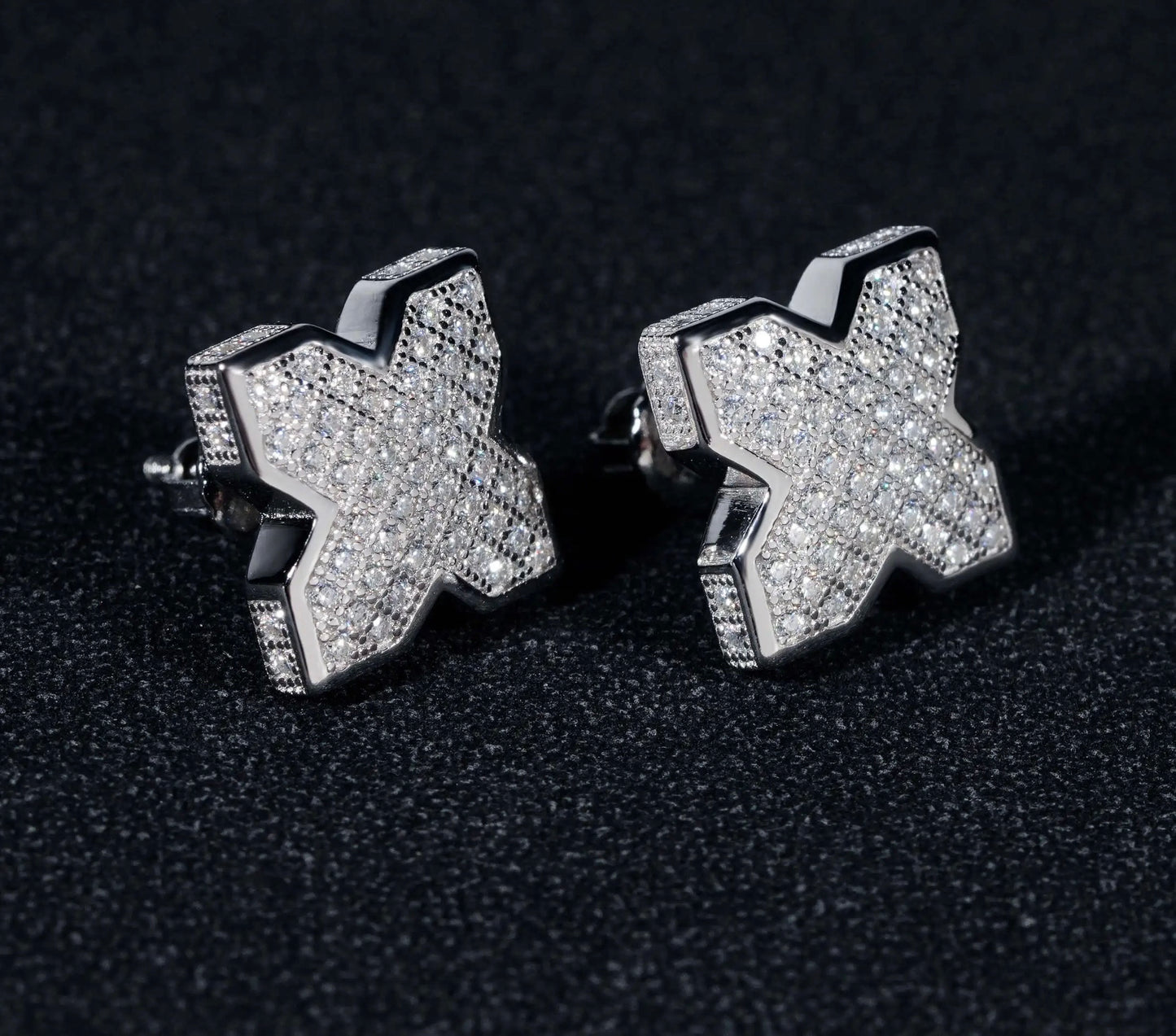 VVS MOISSANITE DIAMONDS X EARRINGS