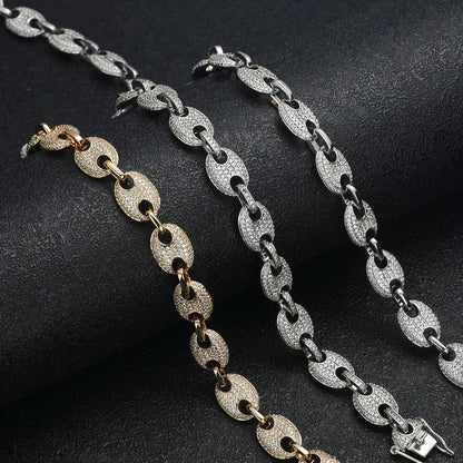 MOISSANITE VVS DIAMOND COFFEE BEAN BRACELETS in 18K GOLD