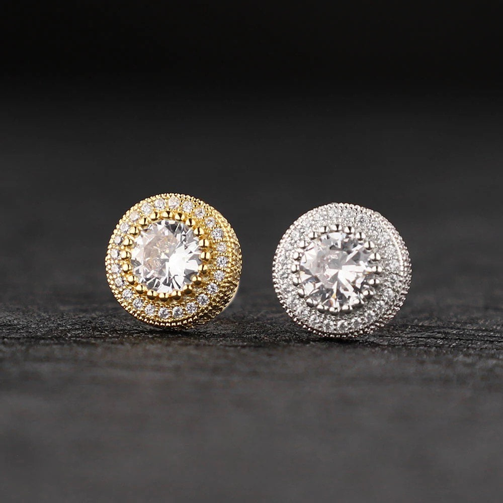 10MM VVS MOISSANITE ROUND EARRINGS