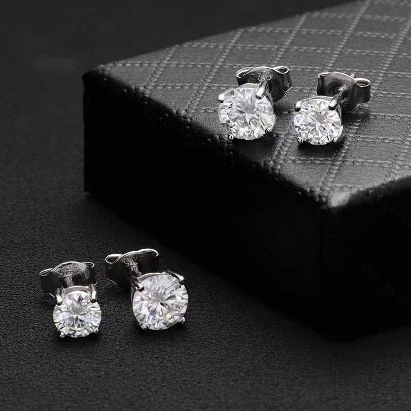 5MM VVS MOISSANITE STUD EARRINGS