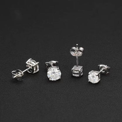 5MM VVS MOISSANITE STUD EARRINGS