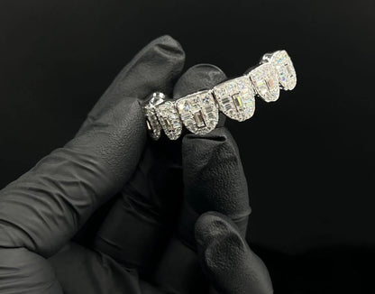 CUSTOM MOISANNITE DIAMOND GRILLZ in 10K SOLID GOLD