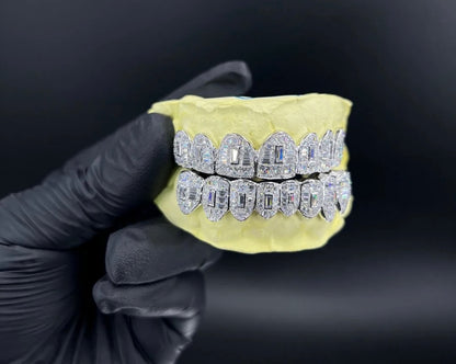 CUSTOM MOISANNITE DIAMOND GRILLZ in 10K SOLID GOLD