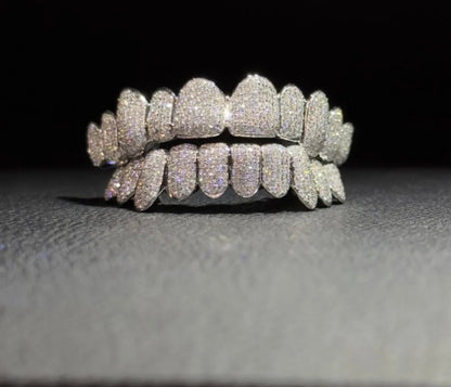 CUSTOM MOISANNITE DIAMOND GRILLZ in 10K SOLID GOLD