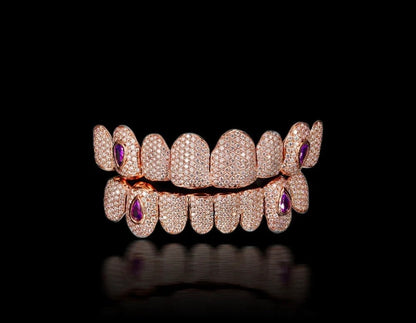 CUSTOM MOISANNITE DIAMOND GRILLZ in 10K SOLID GOLD