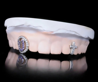 CUSTOM MOISANNITE DIAMOND GRILLZ in 10K SOLID GOLD