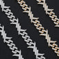 10MM VVS MOISSANITE BARBED WIRE BRACELET in 18K GOLD