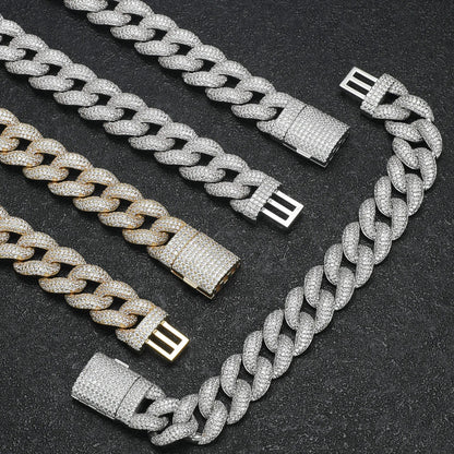 15MM VVS MOISSANITE CLASSIC CUBAN LINK in 18K GOLD