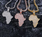 VVS MOISSANITE AFRICAN MAP PENDANT