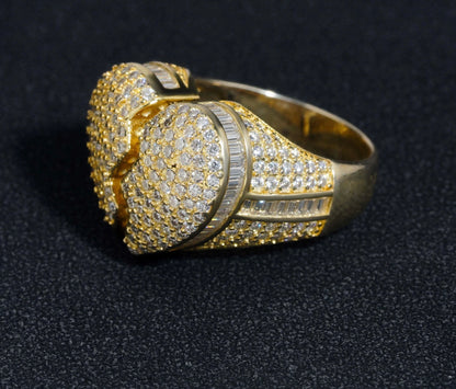 BROKEN HEARTS RING IN 18K YELLOW GOLD