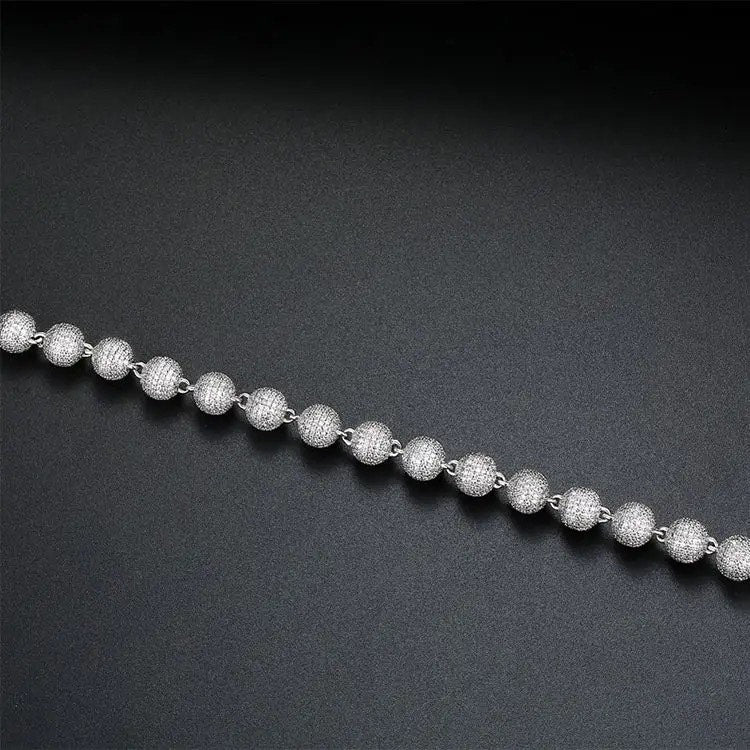 8MM VVS MOISSANITE BALL BRACLET