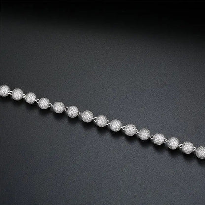 8MM VVS MOISSANITE BALL BRACLET