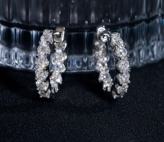 VVS MOISSANITE DIAMONDS HOOP EARRINGS