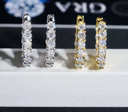 VVS MOISSANITE DIAMONDS HOOP EARRINGS